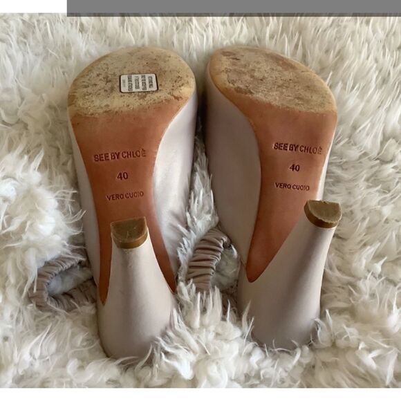See by Chloe Lavender Peep Toe Heels 40 - Picture 6 of 7